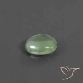 1.64 ct Green Prehnite Stone, Natural Prehnite in Oval Cabochon Shape for Sale