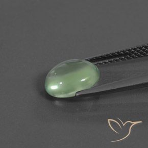 Prehnite Gemstone in 8.5 x 7.2 mm Size for Sale, Prehnite Stone in Yellowish Green Color