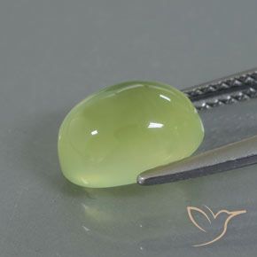 Prehnite Gemstone in 9 x 7 mm (calibrated) Size for Sale, Prehnite Stone in Light Yellow Color