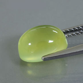 Prehnite Gemstone in 10 x 8 mm (calibrated) Size for Sale, Prehnite Stone in Yellow Green Color