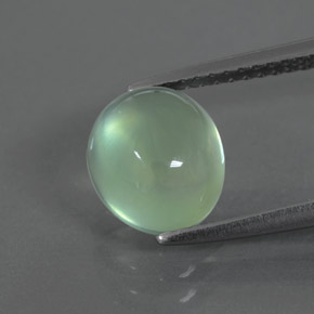 Light Green Prehnite Gem - 2.7ct Oval Cabochon (ID: 376589)