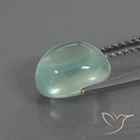 Prehnite Gemstone in 8.9 x 7.7 mm Size for Sale, Prehnite Stone in Very Light Green Color