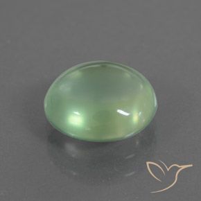 2.25 ct Green Prehnite Stone, Natural Prehnite in Oval Cabochon Shape for Sale