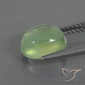 Prehnite Gemstone in 8.8 x 7.7 mm Size for Sale, Prehnite Stone in Pear Green Color
