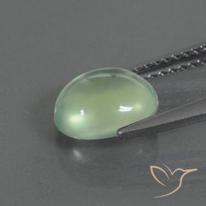 Prehnite Gemstone in 8.4 x 7.2 mm Size for Sale, Prehnite Stone in Light Yellow Green Color