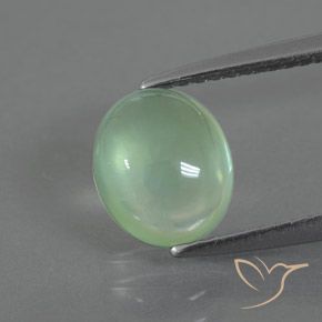 2.16ct Natural Light Yellow Green Prehnite, Oval, Transparent