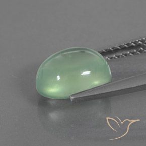 Prehnite Gemstone in 8.5 x 7.2 mm Size for Sale, Prehnite Stone in Light Yellow Green Color