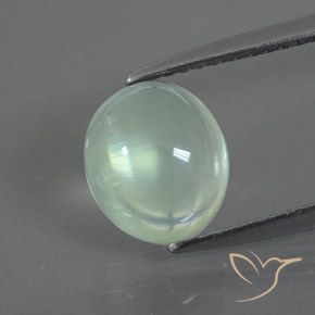 2.34ct Natural Very Light Sage Green Prehnite, Oval, Transparent