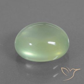 2.91 ct Green Prehnite Stone, Natural Prehnite in Oval Cabochon Shape for Sale