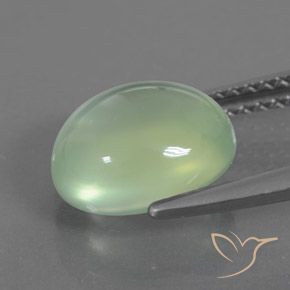 Prehnite Gemstone in 9.5 x 8 mm Size for Sale, Prehnite Stone in Yellow Green Color