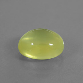 3.99 ct Green Prehnite Stone, Natural Prehnite in Oval Cabochon Shape for Sale
