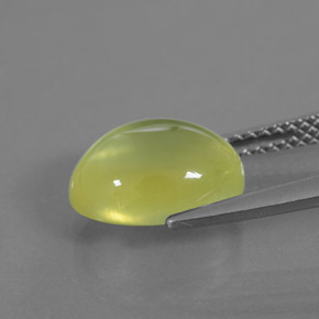 Prehnite Gemstone in 10.9 x 8 mm Size for Sale, Prehnite Stone in Yellow Green Color