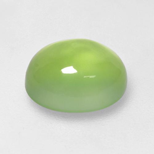 Prehnite Gemstone in 10.1 x 8.2 mm Size for Sale, Prehnite Stone in Yellowish Green Color