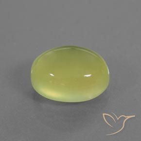 4.31 ct Yellow Prehnite Stone, Natural Prehnite in Oval Cabochon Shape for Sale