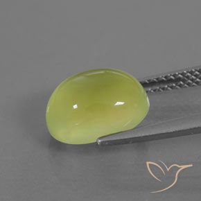 Prehnite Gemstone in 10 x 8 mm (calibrated) Size for Sale, Prehnite Stone in Light Greenish Yellow Color