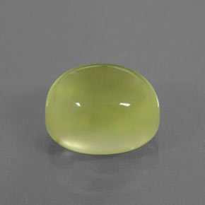 5.33 ct Yellow Prehnite Stone, Natural Prehnite in Oval Cabochon Shape for Sale