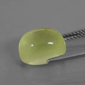 Prehnite Gemstone in 10.8 x 8.4 mm Size for Sale, Prehnite Stone in Light Yellow Color