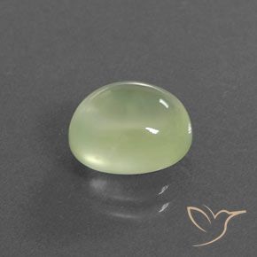 3.62 ct Green Prehnite Stone, Natural Prehnite in Oval Cabochon Shape for Sale