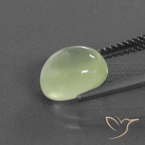 Prehnite Gemstone in 10 x 8 mm (calibrated) Size for Sale, Prehnite Stone in Lime Green Color