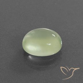 2.95 ct Green Prehnite Stone, Natural Prehnite in Oval Cabochon Shape for Sale
