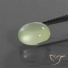 Prehnite Gemstone in 10 x 8 mm (calibrated) Size for Sale, Prehnite Stone in Grayish Green Color