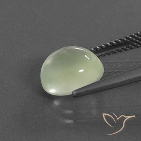 Prehnite Gemstone in 9.4 x 8.3 mm Size for Sale, Prehnite Stone in Olive Green Color