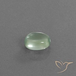 1.61 ct Green Prehnite Stone, Natural Prehnite in Oval Cabochon Shape for Sale