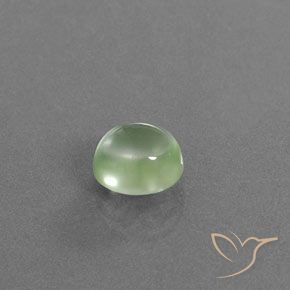 1.76 ct Green Prehnite Stone, Natural Prehnite in Oval Cabochon Shape for Sale