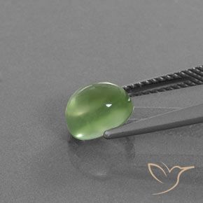 Prehnite Gemstone in 8 x 6.8 mm Size for Sale, Prehnite Stone in Yellowish Green Color