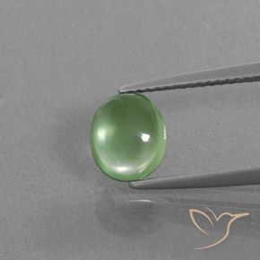 1.83ct Natural Medium Green Prehnite, Oval, Transparent