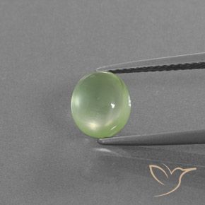 1.96ct Natural Medium Green Prehnite, Oval, Transparent/Translucent