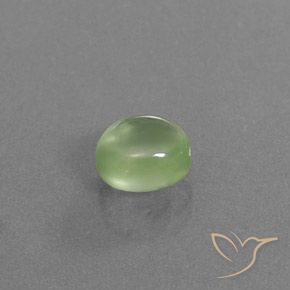 1.96 ct Green Prehnite Stone, Natural Prehnite in Oval Cabochon Shape for Sale