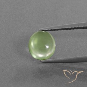 1.86ct Natural Pale Pear Green Prehnite, Oval, Transparent