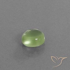1.86 ct Green Prehnite Stone, Natural Prehnite in Oval Cabochon Shape for Sale