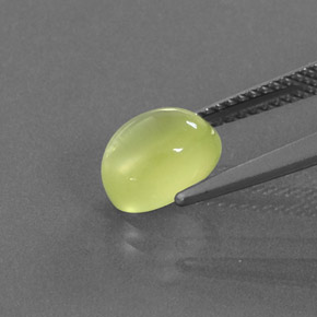 Prehnite Gemstone in 8.5 x 6.8 mm Size for Sale, Prehnite Stone in Yellow Green Color