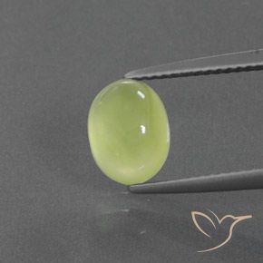2.05ct Natural Light Yellow Prehnite, Oval, Transparent/Translucent