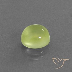 2.97 ct Yellow Prehnite Stone, Natural Prehnite in Oval Cabochon Shape for Sale