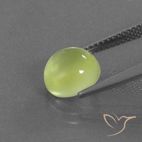 Prehnite Gemstone in 8.9 x 8.2 mm Size for Sale, Prehnite Stone in Light Yellow Color