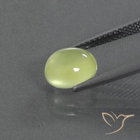 Prehnite Gemstone in 8.3 x 7.2 mm Size for Sale, Prehnite Stone in Light Yellow Color