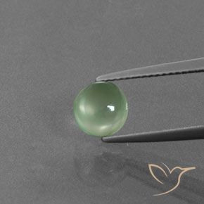 1,81 ct runder grüner Prehnit aus Südafrika, Größe 6,7mm, natürlicher Edelstein, Transparent Reinheit, 1 Stück runder Prehnit, Mohs-Härte von 6 - 6,5 , Photo A