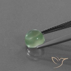 Prehnite Gemstone in 7 mm (calibrated) Size for Sale, Prehnite Stone in Mint Green Color