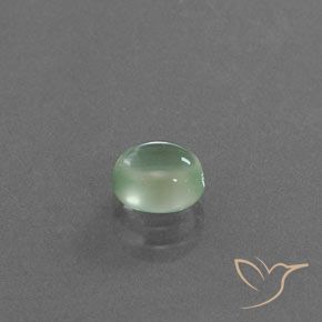 1.52 ct Green Prehnite Stone, Natural Prehnite in Oval Cabochon Shape for Sale