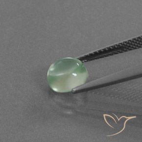 Prehnite Gemstone in 7 mm (calibrated) Size for Sale, Prehnite Stone in Mint Green Color