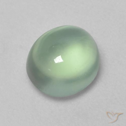 1.75ct Natural Light Green Prehnite, Oval, Transparent
