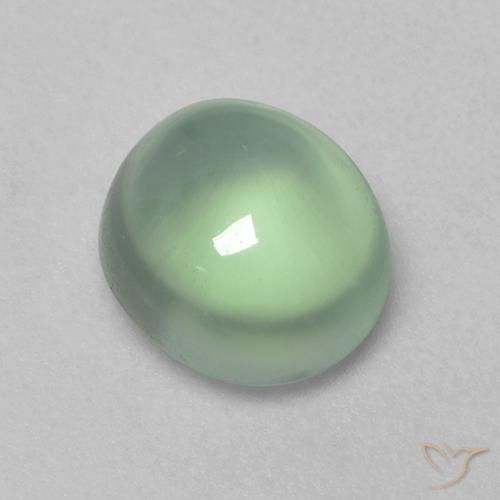 1.75 ct Green Prehnite Stone, Natural Prehnite in Oval Cabochon Shape for Sale