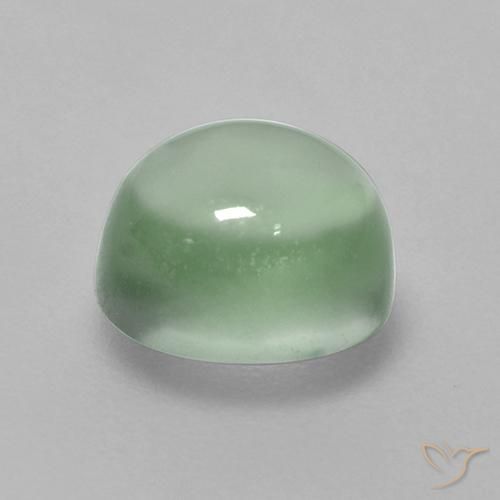 Prehnite Gemstone in 7 x 6.4 mm Size for Sale, Prehnite Stone in Light Green Color