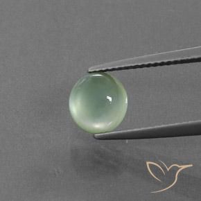 Prehnite Cabochon rotondo da 2,26 ct dal Sud Africa, dimensione 7,5mm, purezza Transparent, pietra preziosa naturale non trattati, Prehnite 1pc in colore Verde chiaro, durezza Mohs di 6 - 6,5, Photo A