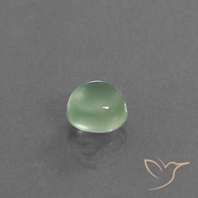 2.26 ct Green Prehnite Stone, Natural Prehnite in Round Cabochon Shape for Sale