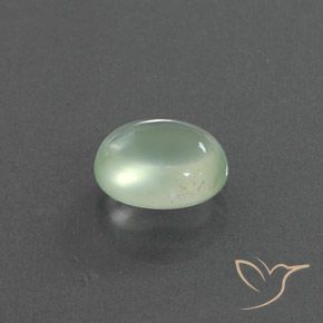 2.18 ct Green Prehnite Stone, Natural Prehnite in Oval Cabochon Shape for Sale