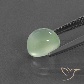 Prehnite Gemstone in 8.6 x 7.8 mm Size for Sale, Prehnite Stone in Light Yellow Green Color